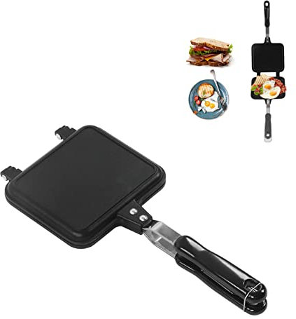 Sandwichera, Aleación De Aluminio Antiadherente, Sartén De Doble Cara Para Desayuno, Sandwichera, Para Cocinas, Salidas, Camping, Picnics
