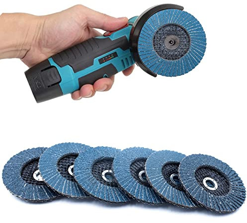 Discos Abrasivos Discos de Láminas Discos Abrasivos Diámetro 75mm Grano 80 para Metal, Acero y Madera, Recubiertos de Corindón de Circonio