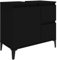 vidaXL Badschrank, Schrank für Badezimmer, Badezimmerschrank mit viel Stauraum, Waschbeckenunterschrank Badezimmer Schrank Metallfüße, Schwarz Holzwerkstoff