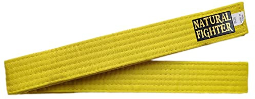 mmasport Cintura Karate Judo Aikido Taekwondo Belt per Arti Marziali in Cotone Basic (Gialla, 240.00)