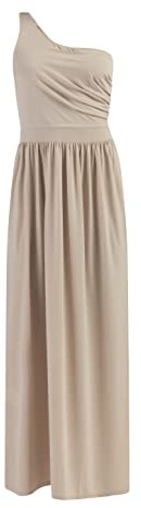 nolie Dam one shoulder maxiklänning, Klänning 19227027-NO01, creme, M, One-shoulder maxiklänning, M