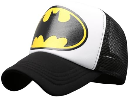 FASHION YO Cappellino di cotone per bambini con motivo Spider-Man per ragazzi, cappellini per ragazzi perfetti per le giornate di sole all'aperto, cappello da sole per ragazzi di 3+ anni, Batman., 3