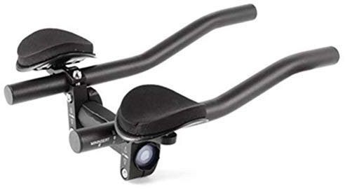 Dilwe Aerobars-Lenker, Aluminiumlegierung, Triathlon-Fahrradauflage, Schwammkissen, Verstellbarer Arm mit Unterlegscheiben, Geeignet für Kaliber 31,8 26 25,4 (Black)