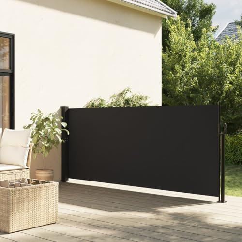 Home Garden Seitenmarkise, einziehbar, schwarz, 140 x 300 cm