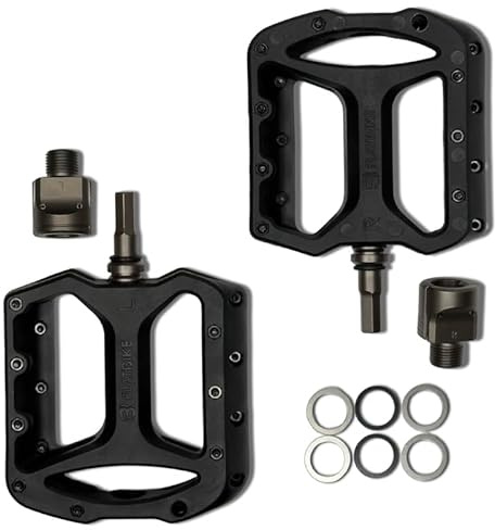 Flatbike Quick-Release Bike Pedals for Mountain Bikes and E-Bikes | Space-Saving, Destruction Tested, Removable Pop-Off Pedals, Compatible with All Bikes (4 x 4)