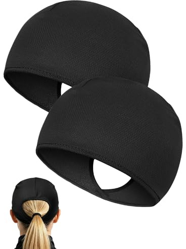 Becellen 2 Piezas Gorros Ciclismo Bajo Casco Verano, Sotocasco Bici Verano Running Forro de Casco Skull Cap Transpirable Multifuncional para Mujer Deporte y Uso Diario