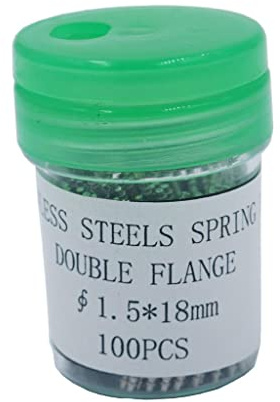 FytStycale 100 Pezzi di Perni in Acciaio Inox, Perni a Molla, Perni di Collegamento per La Sostituzione del Cinturino Dell'orologio, Argento 18mm
