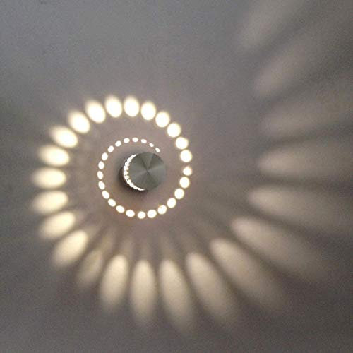 Coocnh 3W LED Wall Light Indoor Aluminum Modern Effect Wall Lamp for Babyroom Living Room Bathroom Bedroom Corridor Wall Lighting Warm White