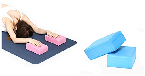 CLICLED 2 Coppie - Mattoncini Yoga Blocchi per Fitness Mattoncino Palestra Mattone in Schiuma Eva Pilates Esercizi Stretching Allenamento in casa 23×15×8cm circa