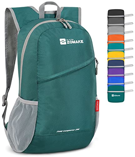 ZOMAKE Mochila Senderismo Montaña Plegable Ligera 20 L Pequeñas para Hombre Mujer,Mochilas Compacta para Viajar(Ejercito Verde)