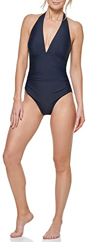 Tommy Hilfiger Maillot de Bain Une pièce Dos Nu pour Femme, Sky Captain., 48