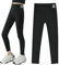 HOTUT Leggings Mädchen, high Waist Sport Leggings, Basic Lange Sporthose Kinder, Sportleggings mädchen Elastisch Fitness Hose, Sporthosen Einfarbig für Tanz Yoga Alltag