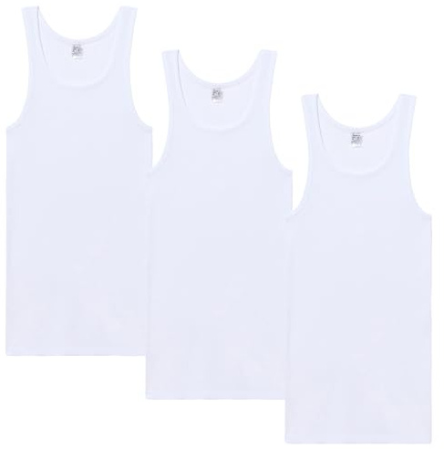 Abanderado Pack Camiseta de Tirantes de algodón 100% canalé Ocean Hombre x3