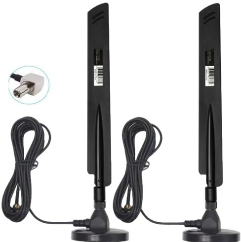 Antena magnética externa 4G/5G, bobina cargada de 10 dBi con conectores SMA y TS9 compatibles con AT&T Nighthawk, Verizon Jetpack, Cradlepoint, Pepwave, MoFi, Digi, Sierra