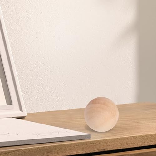 Palline in Legno Naturale Massiccio per Artigianato e Modellismo, Sfere Rotonde per Decorazioni Fai da Te Fatte a Mano (60 mm)