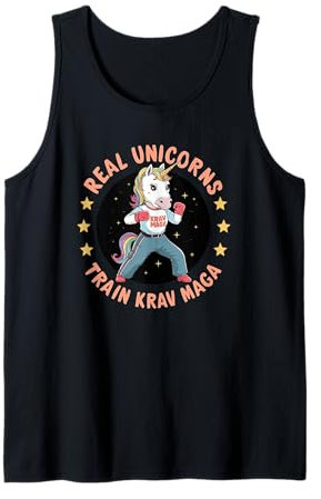 Echte Einhörner trainieren Krav Maga - Lustige Tank Top