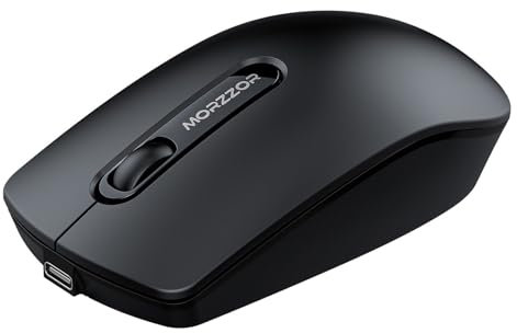 M101 Mouse Wireless Ricaricabile,Bluetooth o 2.4 GHz con Mini Ricevitore USB,Silenzioso,con Sistema di Sonno Intelligente,Ricarica Agli Ioni di Alluminio Compatibile con Tutti i Dispositivi Bluetooth