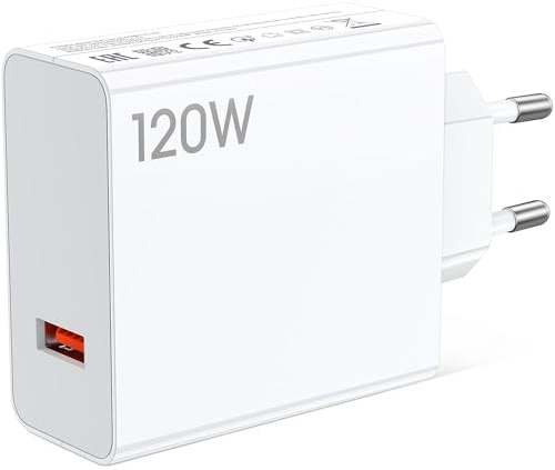 120W USB-laddare för Xiaomi Redmi Note 14 Pro+ 13 Pro+ 12 5G, 120W HyperCharge Mobil Laddningsadapter Snabb Laddning Turbo Plug för Xiaomi 14T 13T Poco F7 Ultra Black Shark 5 4, endast adapter