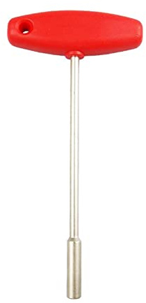 Geardeangloow Chiave per raggi a scomparsa per bicicletta, con manico a T, quadrato, 3,2 mm, rosso