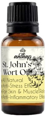 Anthap St. John’s Wort Oil, Natural, Maceration, Soothing & Healing Herbal Oil, Supports Skin Regeneration, Reduces Redness & Irritation, Muscle Support, 50ml