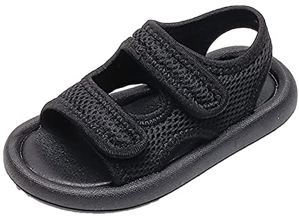 YIzdegg sandaler barn flickor – sommarsandaler lära-gå-skor småbarn skor med justerbart spänne bekväma barnsandaler andas strandskor lätta enkla skor för sommar strand
