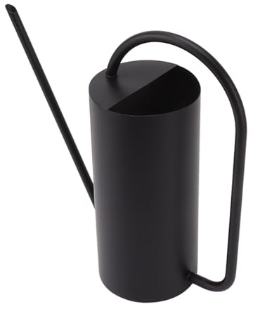 Generic Regadera de Plantas de Acero Inoxidable de 1500ml, Hervidor de Agua Duradero con Pico Largo para Uso Interior y Exterior (Black)