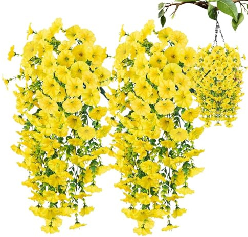 Konstgjorda Petunior Naturtrogna 2 St Fuskblommor Trädsdekoration | Utomhus Falsk Petunia Dekoration För Uteplats TrädBakInomhus Balkong Bröllop
