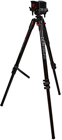 BOG DeathGrip - Treppiede in alluminio con telaio in alluminio resistente, leggero, design stabile, livella a bolla, gambe regolabili, supporto per tiro e funzionamento a mani libere per caccia, tiro
