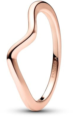 Pandora Timeless Bague Vague en métal plaqué or rose 14 carats, taille 50