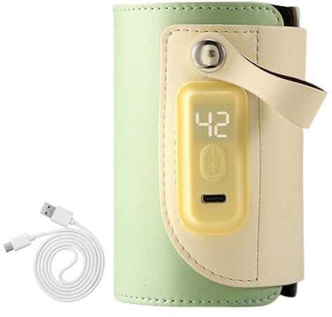 Calentador de botellas de leche, calentador de botellas de viaje de poliuretano, calentador de botellas de viaje portátil, calentadores de botellas de leche con control de temperatura, calentador
