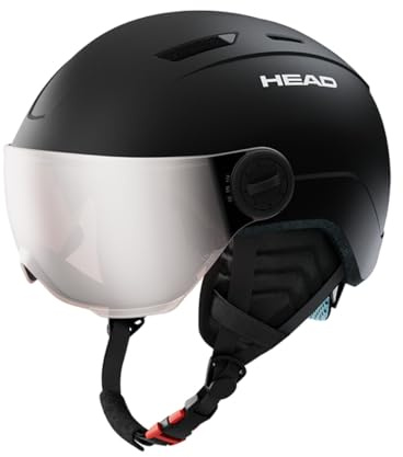 HEAD Boys Mojo Visor - Casco da Sci e Snowboard, Colore Nero, XS/S