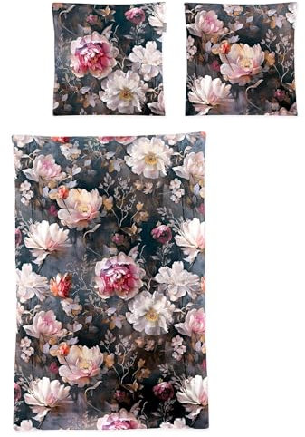 Irisette Mako-Satin Bettwäsche Wave 8574 multi 1 Bettbezug 135 x 200 cm + 1 Kissenbezug 80 x 80 cm