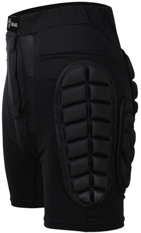 Hüftschutz - Hüftpolster Shorts Schutz | Bequeme Und Atmungsaktive Crashhose Mit Hüft- Und Steißbeinschutz Für Snowboarden, Skifahren, Eislaufen, Skateboarden, Schwarz