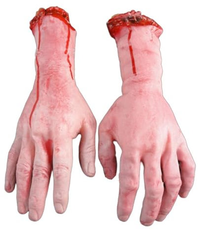 Main Cassée Effrayante – Fausse Main Coupée, Fausse Main Sanglante Coupée, Accessoires De Costume, Accessoires De Fête Costumée, Fête d'halloween, Fête Amusante, Maquillage De Vampire d'halloween