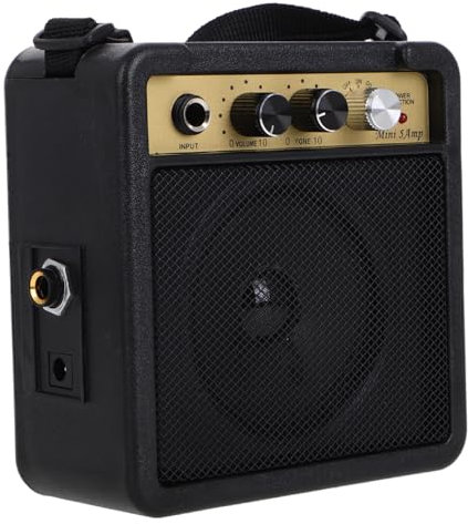 DIYEAH Petit Ampli Guitare Électrique à Tubes Mini Amplificateur Portable Ampli Entraînement avec Sortie Puissante Et Claire Adaptateur pour Instruments Et Appareils Audio