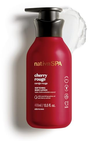 O Boticário | Native SPA | Röda körsbär | Kroppskräm | 400 ml | Fuktgivande | parfymerad | vegan, djup fuktgivande kräm med quinoa, intensiv näring | mjuk, föryngrad hud