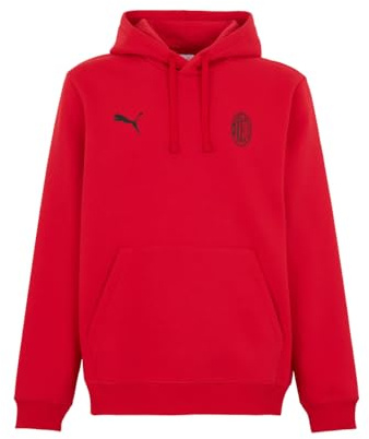 A.C. Milan - Sweat à Capuche FtblESS, avec Logo Puma, Produit Officiel, Adulte, Rouge, XS