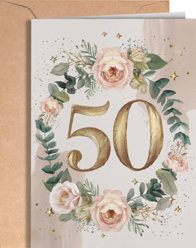 Greeting Cards for Everyone Tarjeta de Felicitación de Bodas de Oro - Tarjeta Regalo Original 50 Aniversario de Bodas de Oro - Ideas 50 Aniversario - 50 Años de Casados - EU 197