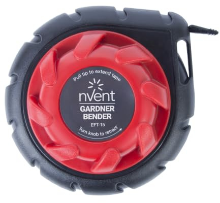 Gardner Bender EFT-15 Mini Cable Snake, 15 Ft Steel Fish Tape, Electrical Wire Fishing Tape, Red & Black