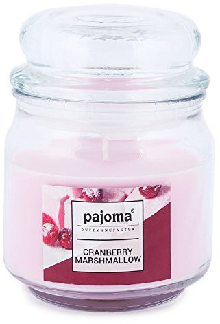 pajoma® Duftkerze im Bonbonglas 248 g, Cranberry Marshmallow | Sweet Edition - Premium Kerze zum verschließen, Brennzeit ca. 55 Stunden