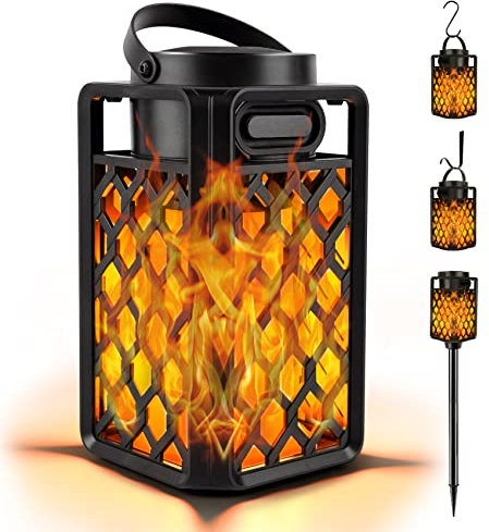 ANERIMST Outdoor Bluetooth Speaker with Flame Atmosphere, Waterproof Wireless Speaker, Camping Patio Accessories, 10W Stereo Sound, Gifts for Men, Women, Dad