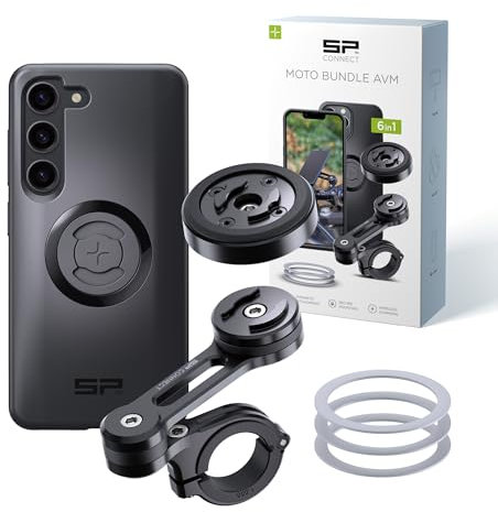 SP CONNECT Moto Bundle mit Anti Vibration Module | SPC+ | kompatibel mit Samsung S23 | Handyhalter für Motorrad Bike Moped Roller | Gadget Halterung für Navi