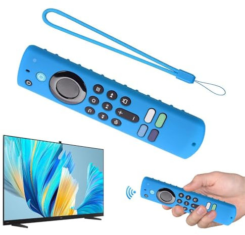 16 x 4,5 cm Silicona Mando a Distancia, Funda de Silicona para Fir-e TV Stick 4K, Cubierta de Silicona Antideslizante con cordón, Resistente a los Golpes 4K Anti caída RC Silicona Cubierta