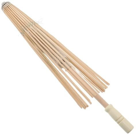 Gatuida Bastidor de Sombrilla de Bambú para Manualidades Soporte Resistente para Paraguas de Papel Aceite Accesorio Versátil para Bodas Decoraciones y Fotografía Escénica