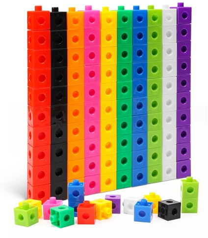 Cubi per gioco matematico, 100 cubi matematici ad incastro per manipolazioni matematiche, ABN, conteggio e costruzione, manipolativi multibase per psicomotricità, apprendimento prescolare