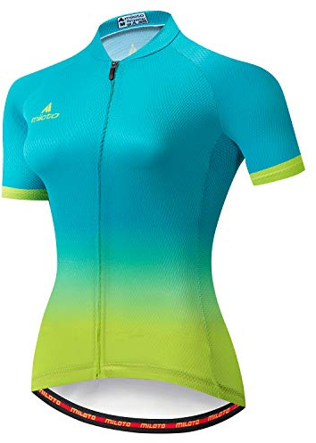 Aogda Cycling Tops Women Bike Jerseys Bicycle Shirts Ladies Biking Clothing（Large）
