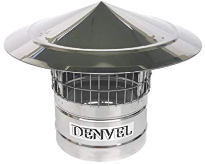 9.2'' / 230 mm Chimney Cowl with Bird Guard, Stainless Steel, Flue Pipe Cover Cap, Vent Top, Exhaust Tube End, Rain Snow Hat, Mesh Protector Anti Bird Penetration Cap