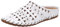 Gemini Damen Pantolette Sabot Leder Clog Cutouts 031195-02, Größe:39 EU, Farbe:Weiß