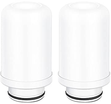 XNTONG - Cartuchos de repuesto de filtro de agua, reemplazo de filtro de cerámica, sistema de filtración de grifo, filtro de carbón activado, (cartucho de filtro de cerámica x 2)
