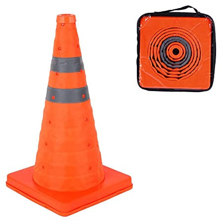 Hopfällbar säkerhetskon, trafikkon dyker upp, vägparkeringskon, säkerhetskon, (45 cm)